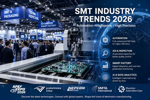 最新の企業ブログについて 電子機器メーカーが注意すべき2026年のグローバルSMT展覧会傾向