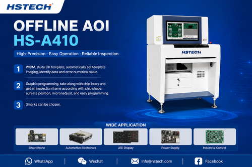 最新の企業ブログについて HSTECH が、標準パラメータ テーブルを備えた A410 経済的なオフライン AOI の完全なデータシート仕様書をリリース