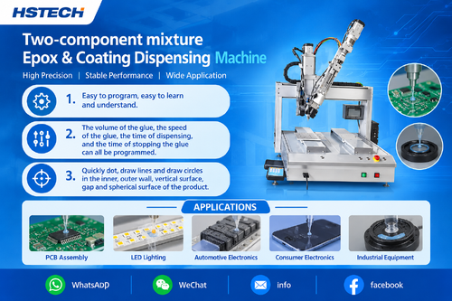 最新の企業ブログについて HS‑D5331 Table‑Top Dual‑Platform Dispenser — Reliable Automated 2‑Part Epoxy Dispensing for Electronics