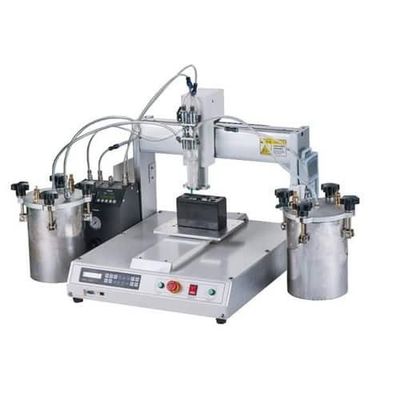 良い価格 LED電球用接着剤塗布用、ロータリーステーション4基、繰り返し精度±0.02mmのテキストスクリーンPLC接着剤塗布機 オンライン