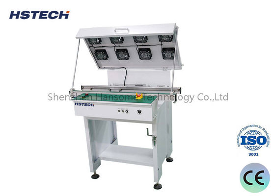 良い価格 滑らかな輸送 SMT冷却コンベヤー 扇風機とタワーライトと抗静的フラットベルト オンライン