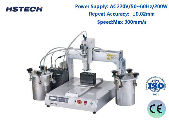 良い価格 4回転作業ステーション テキストスクリーン制御 オートマティック LED 球体接着器 ±0.02mm 繰り返し精度 オンライン