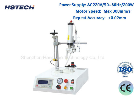 良い価格 4回転作業ステーション テキストスクリーン制御 LED 球体接着器 ±0.02mm 繰り返し精度 オンライン
