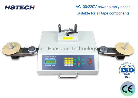 高精度なSMDコンポーネントカウンタ 液晶画面とラベルプリンタ