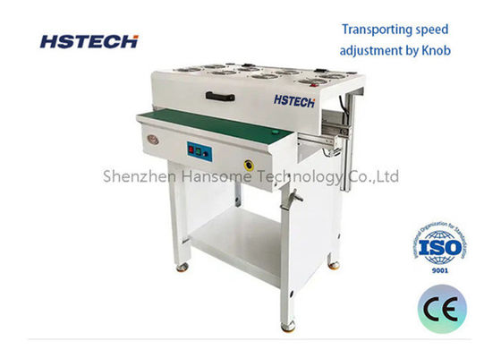 良い価格 SMT用途向け、手クランク式幅調整機能付きステンレス製PCB搬送コンベヤ、ESDフラットベルト オンライン